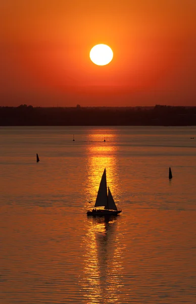 stock image Sailing vessel silhouette