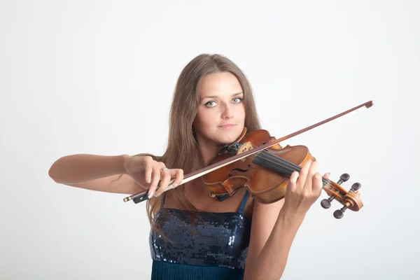 拉小提琴的女孩 — 图库照片