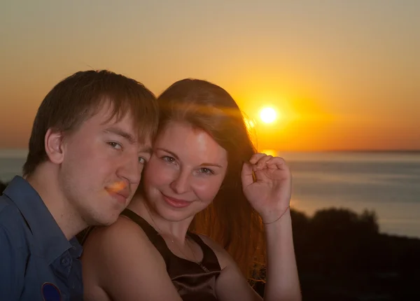 Porträt eines romantischen Paares — Stockfoto