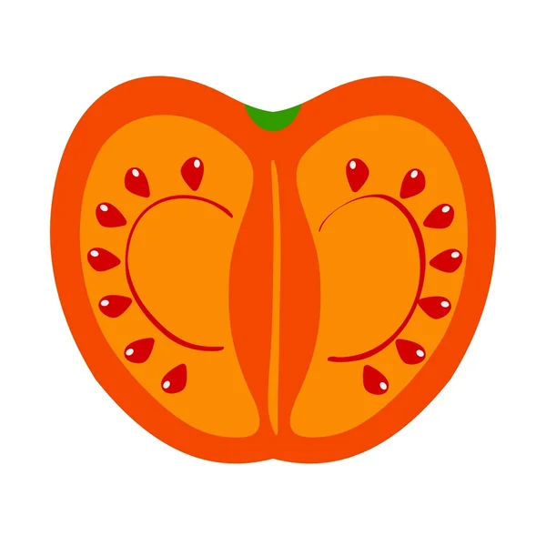 Sliced tomato — Stock Vector