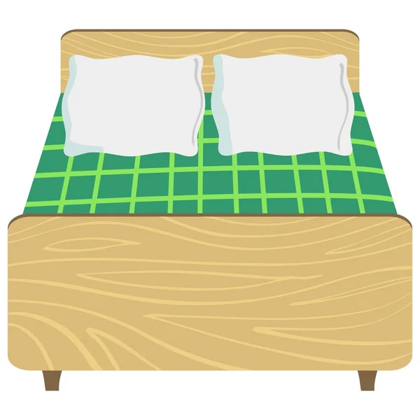 Ilustración de cama — Vector de stock
