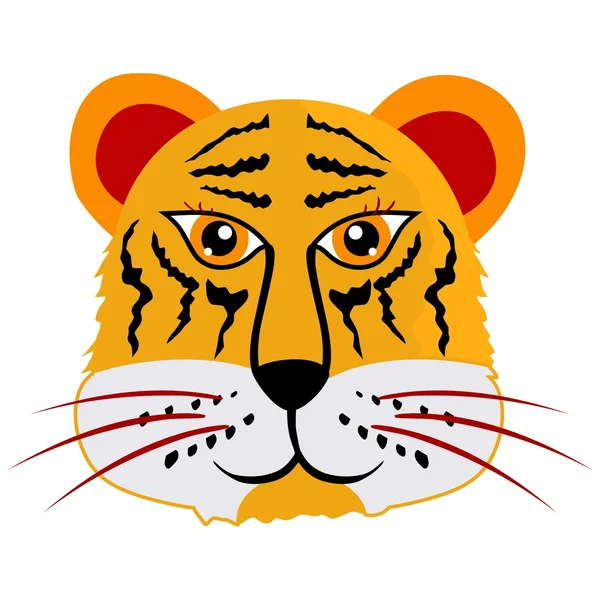 Lachende tijger — Stockvector