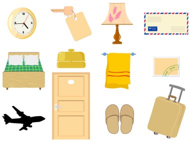 Objects of hotel clipart