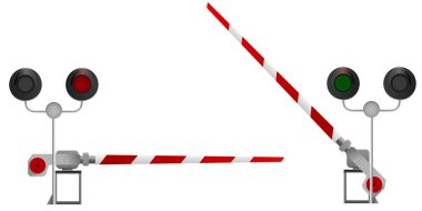 Railway barrier. vector clipart