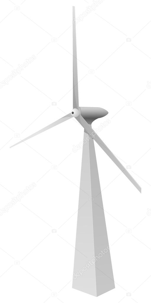 Vector image windmill. vector