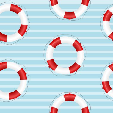 Vector seamless texture with a lifeline. clipart