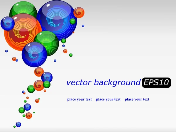 Векторный фон с цветными футуристическими каплями — стоковый вектор