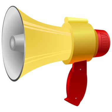 Vector illustration of a megaphone. clipart