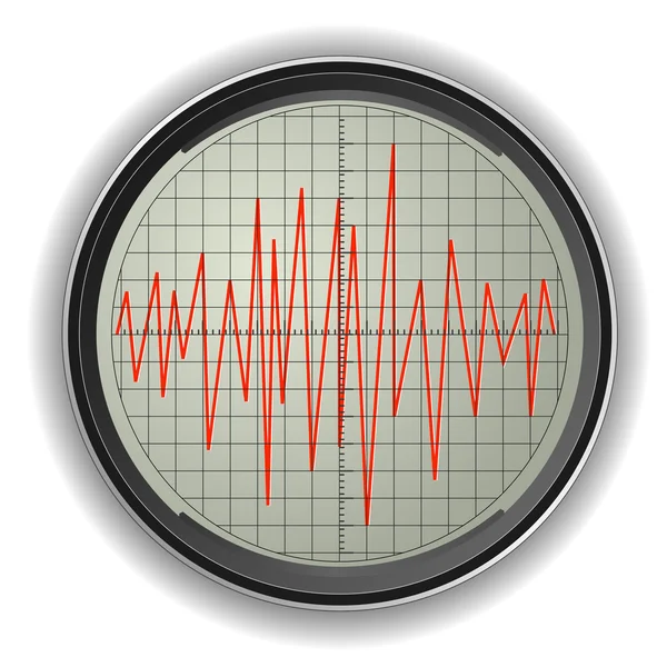 Illustration vectorielle d'un oscilloscope — Image vectorielle
