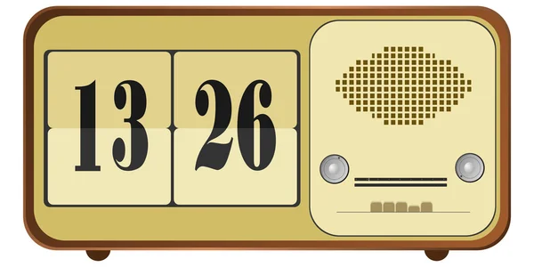 Illustration vectorielle de la vieille radio-réveil — Image vectorielle
