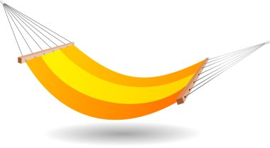 Vector illustration of a hammock clipart