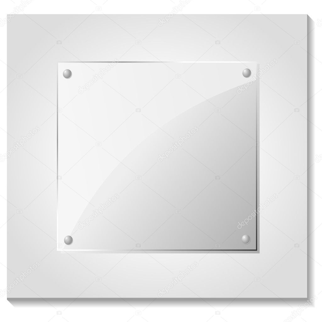 Vector illustration of a glass plate