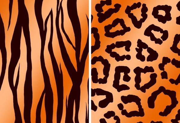 抽象老虎和豹皮 — 图库照片