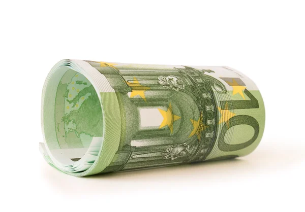 Rollo de dinero en euros — Foto de Stock