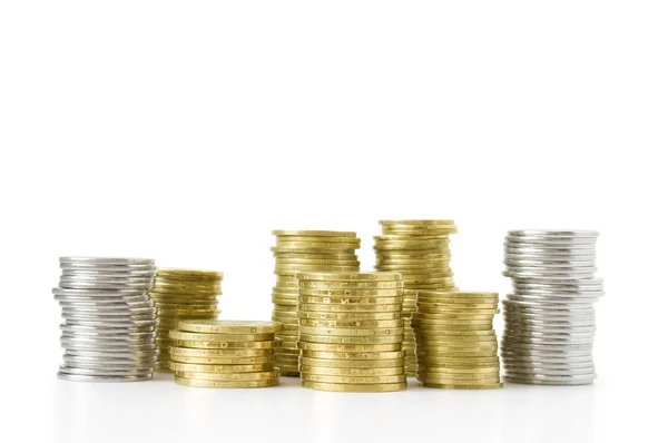 Coin pile isolated — Stock Photo, Image