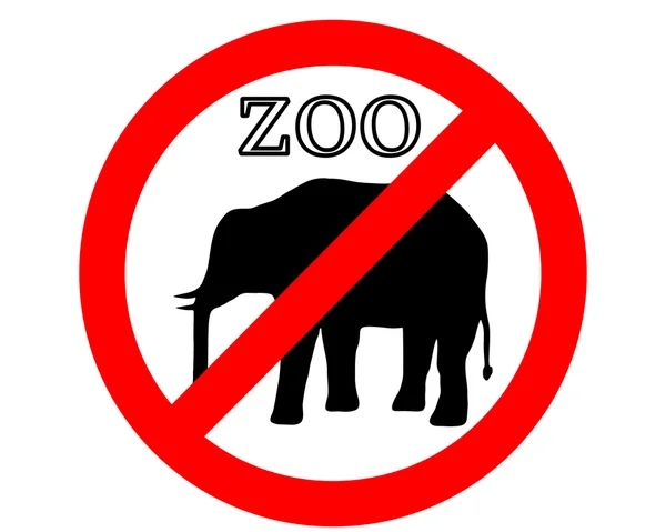 Słoń zoo zabronione — Zdjęcie stockowe