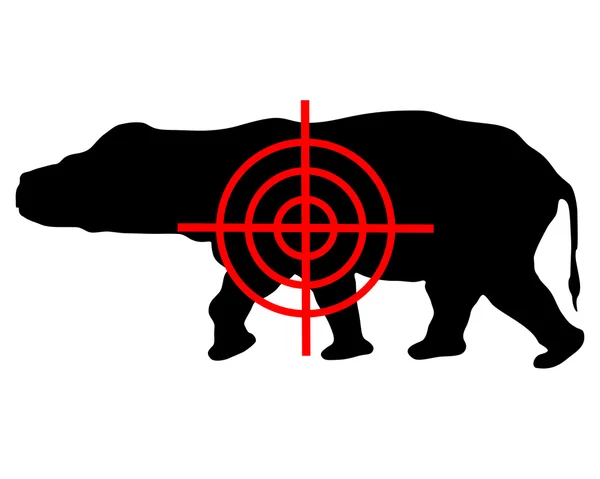 Hippo crosshair — Stock Photo, Image