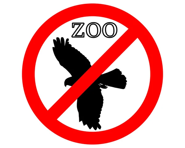 Раптор в зоопарке запрещен — стоковое фото