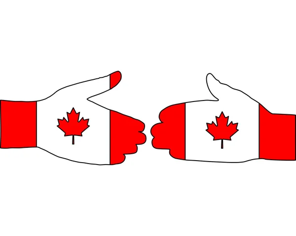 Aperto de mão canadense — Fotografia de Stock
