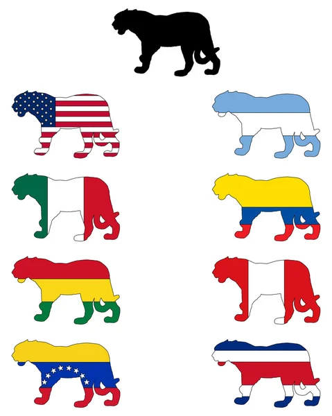 Jaguar flags — Stock Photo, Image
