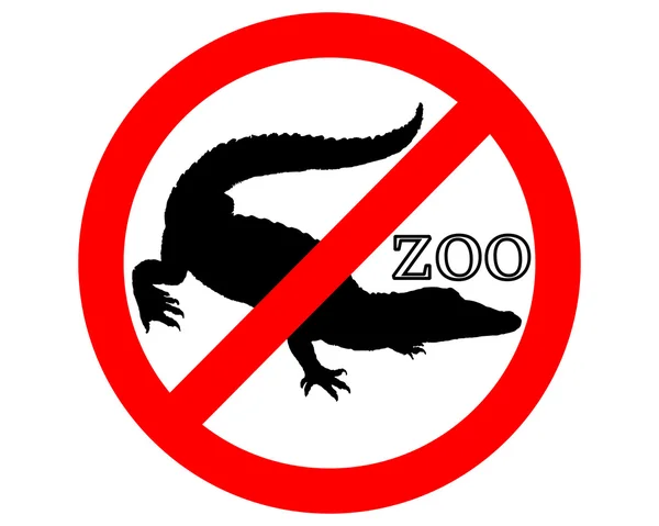 Крокодил в зоопарку заборонений — стокове фото
