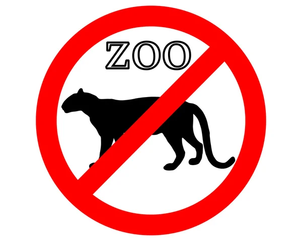 Leopard in zoo prohibited — Stock Photo, Image