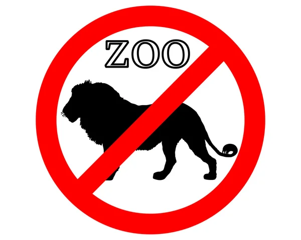 Lion in zoo prohibited — Stock Photo, Image