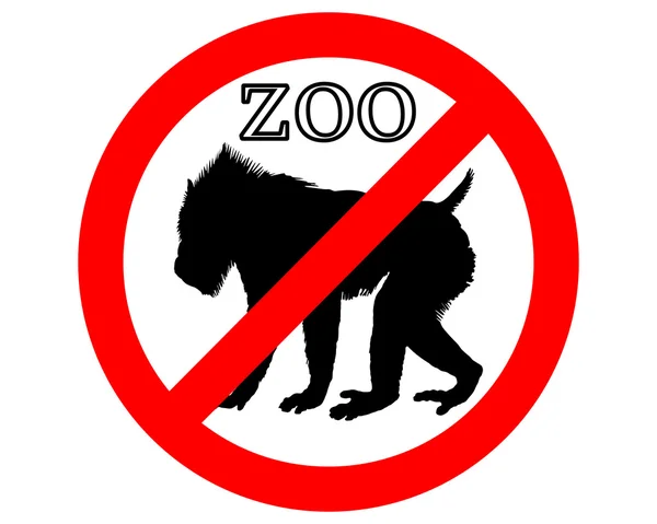 在动物园里禁止 mandrill — 图库照片