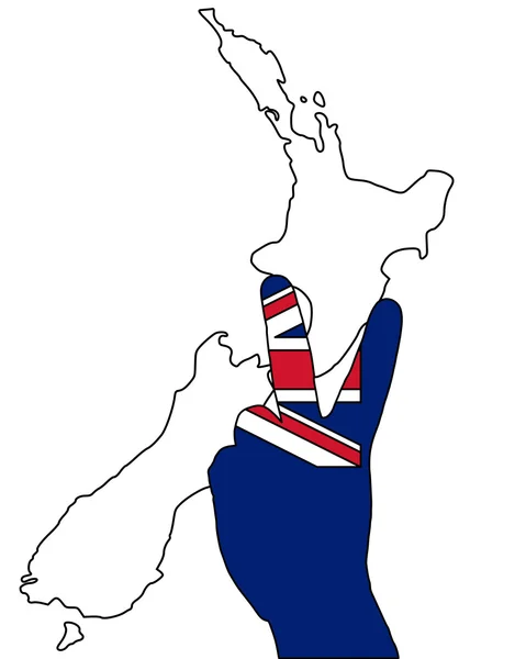 Нова Зеландія рука сигналу — стокове фото
