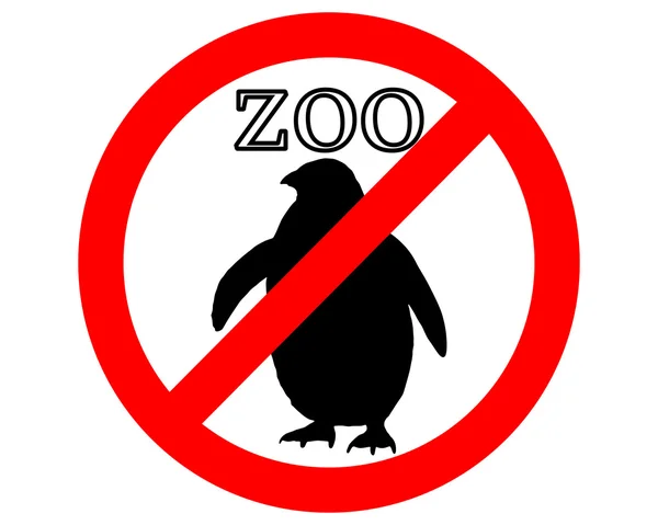Pingüino en zoológico prohibido — Foto de Stock