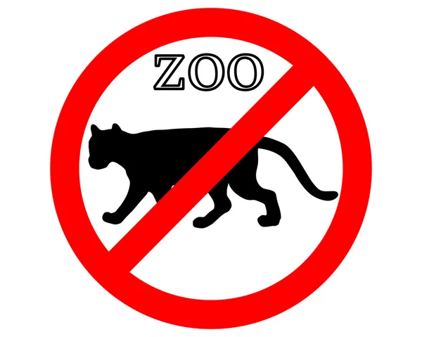 Пума в зоопарке запрещена — стоковое фото