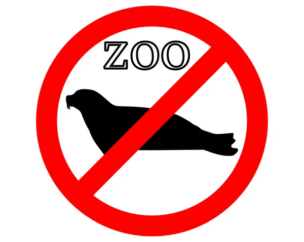 Uszczelnienie w zoo zabronione — Zdjęcie stockowe