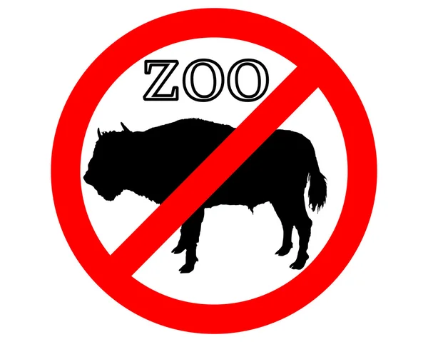 Зубр в зоопарке запрещено — стоковое фото