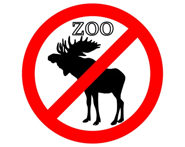 Se prohíbe el alce en zoológico —  Fotos de Stock