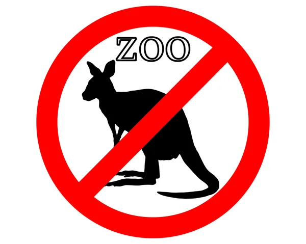Kangaroo in zoo prohibited — Stock Photo, Image