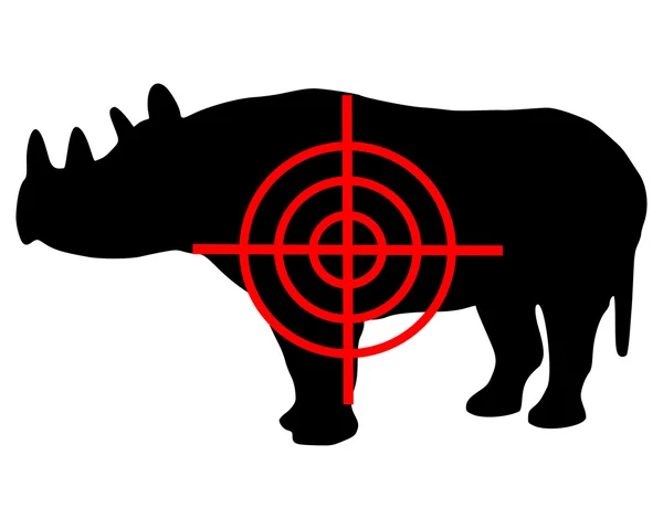 Cruzamento de rinoceronte preto — Fotografia de Stock