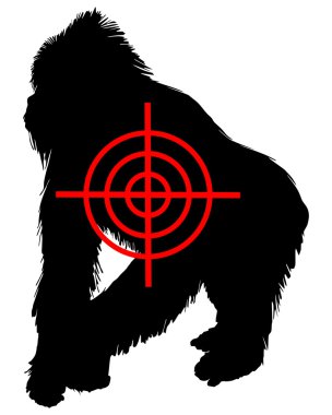 Gorilla crosslines clipart