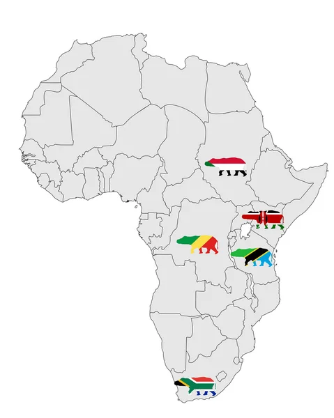 Африка бегемотов — стоковое фото
