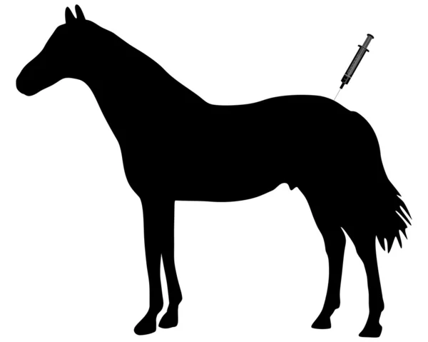 免疫接种为马的 — 图库照片