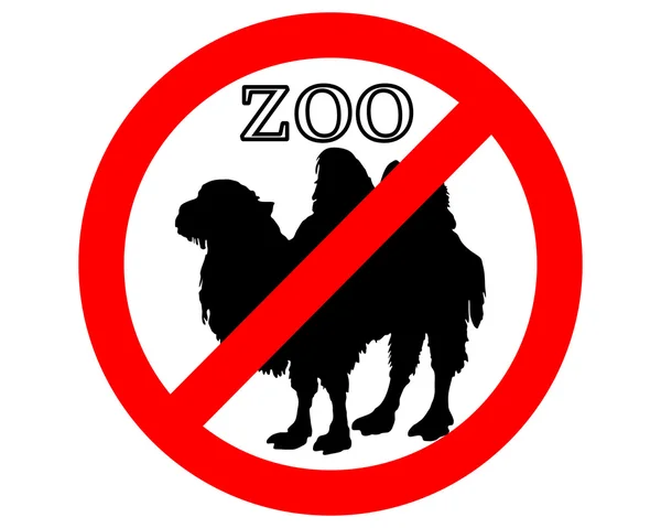 Batrian camel in zoo prohibited — Stock Photo, Image