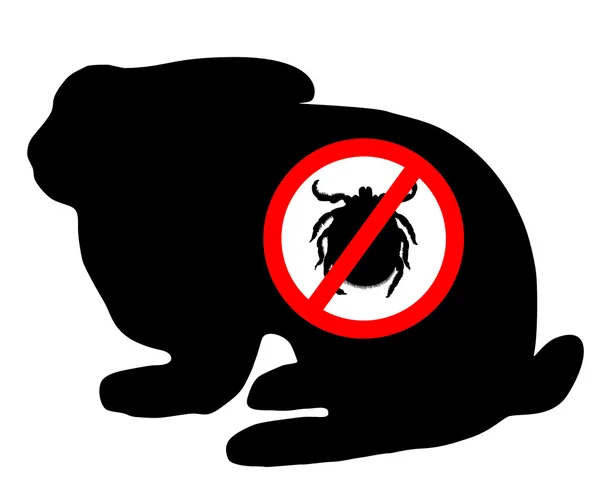 Bunny tick prohibited — Stock Photo, Image