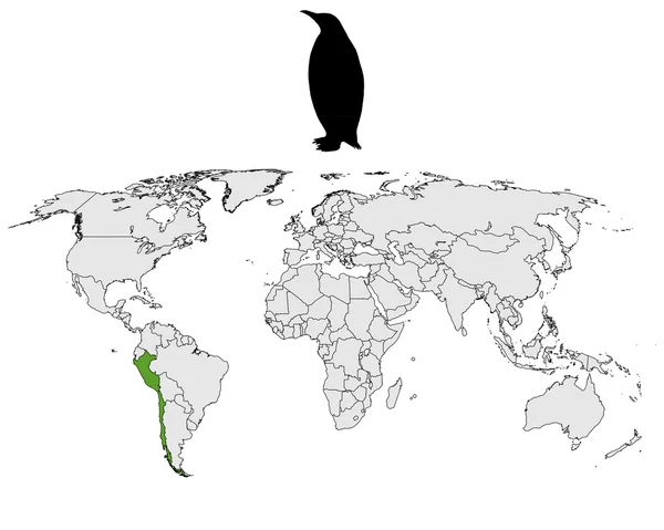 Rozsah tučňáka Humboldtova — Stock fotografie