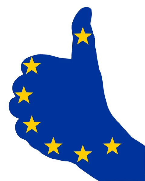 Σήμα Ευρωπαϊκής δάχτυλο — Φωτογραφία Αρχείου