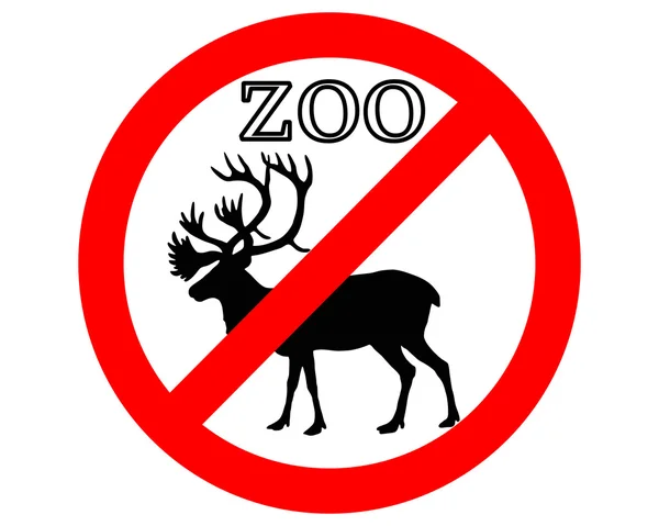在动物园里禁止驯鹿 — 图库照片