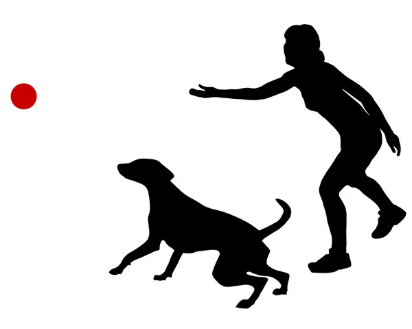 Výcvik psů s míčem — Stock fotografie