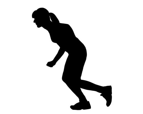 Löpande kvinna — Stockfoto