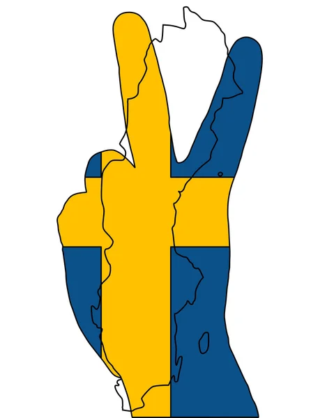 Sinal de dedo sueco — Fotografia de Stock
