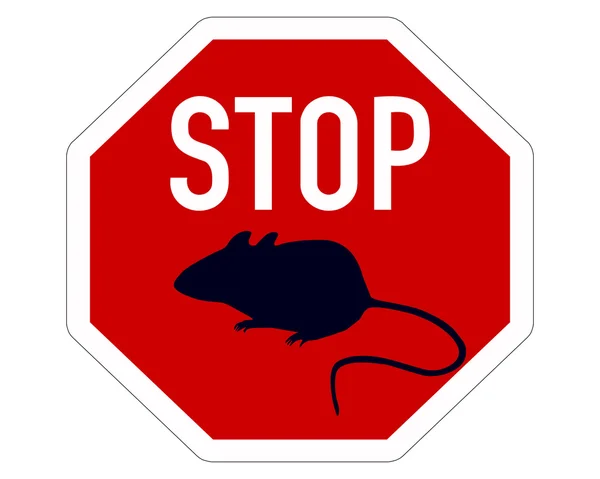 Segnale di stop per topi — Foto Stock