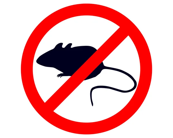 Заборонний знак для мишей — стокове фото