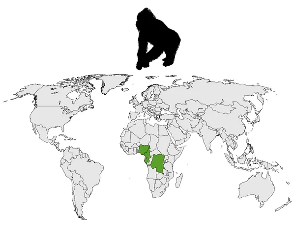 Мировая горилла — стоковое фото